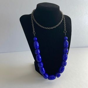 Vibrant Electric ⚡️ Blue Bead Necklace